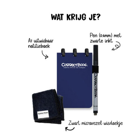Correctbook A7 blue wat krijg je
