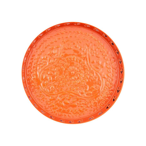 Dienblad manou s oranje bovenaanzicht