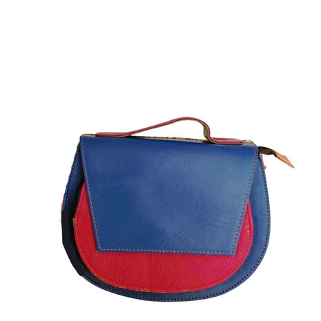 Schoudertas rood blauw/2