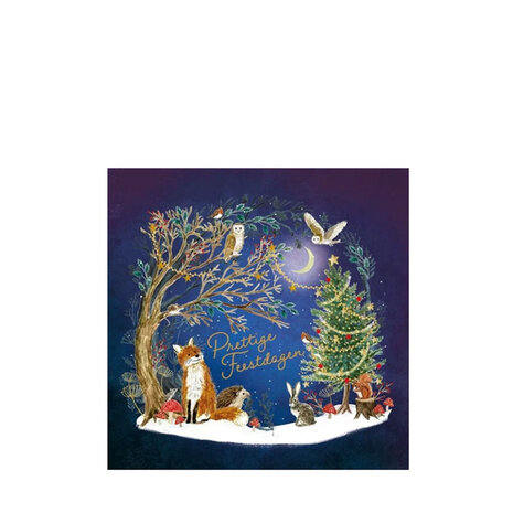 Kerstkaarten bosdieren