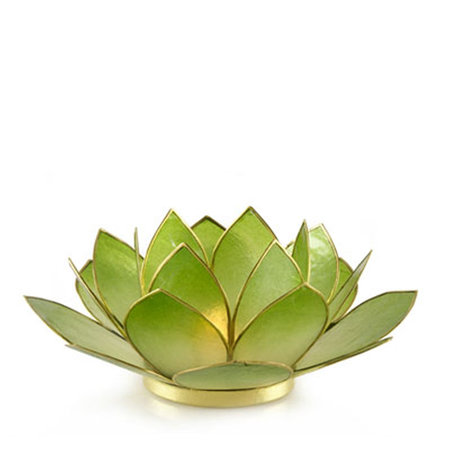 Waxinehouder Lotus groen