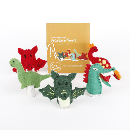 Vingerpopjes vilt Draken en Dino's