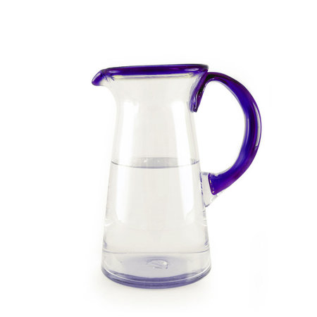 Waterkan glas kobaltblauw