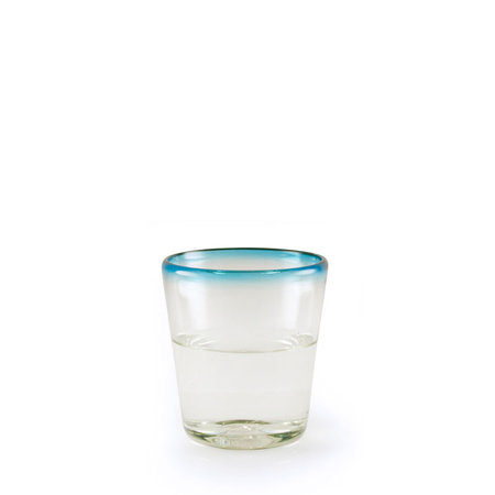 Glas conisch turquoise