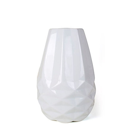 Vaas diamant wit L