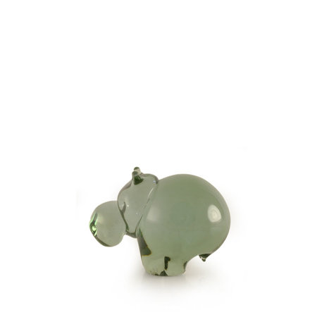 Nijlpaard gerecycled glas L