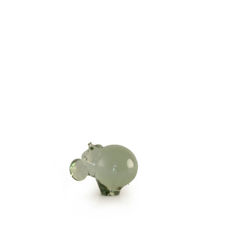 Nijlpaard gerecycled glas S