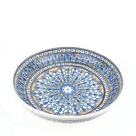 Tunesisch schaal Dina lichtblauw 30 cm