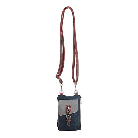 Noi Noi Crossbody tas Sadie donkerblauw lichtgrijs
