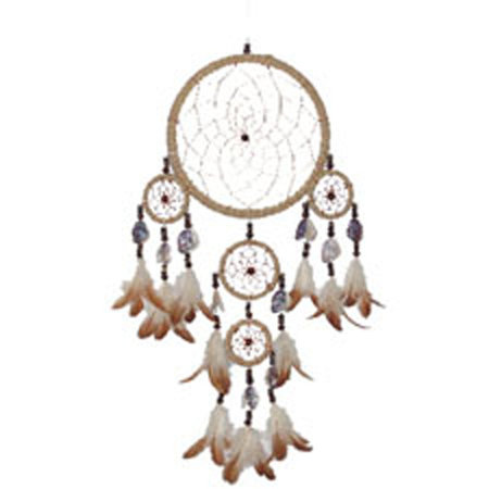 Dromenvanger naturel met schelpen en veren