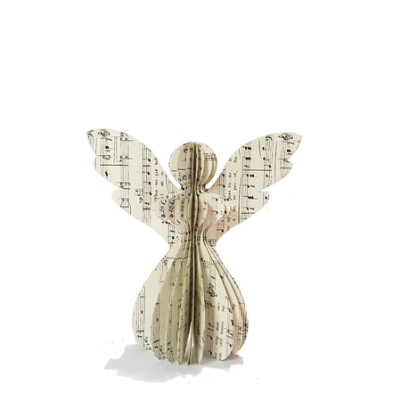 Engel papier muziek 17,5 cm