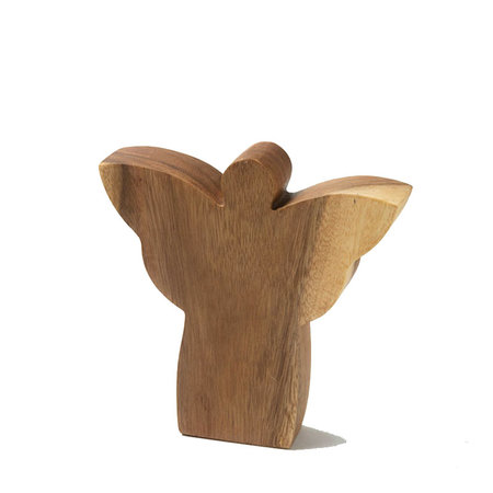 Kerst engel acacia staand 20 cm
