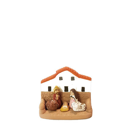 Kerststal gevel huis