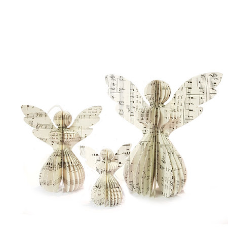 Engel papier muziek 17,5 cm