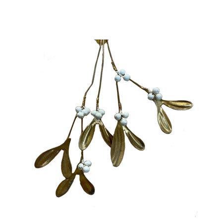 Mistletoe metaal goud wit M