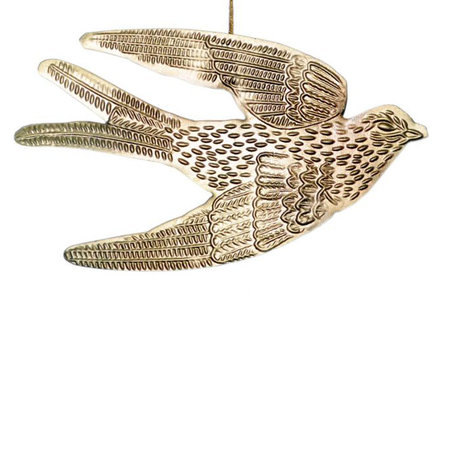 Hanger zwaluw koperkleurig