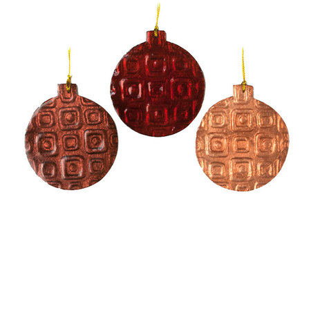 Kerstbal plat Arabesque van Capiz
