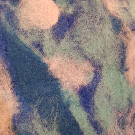 Sjaal vilt blauw aqua wit