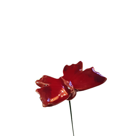 Vlinder keramiek rood