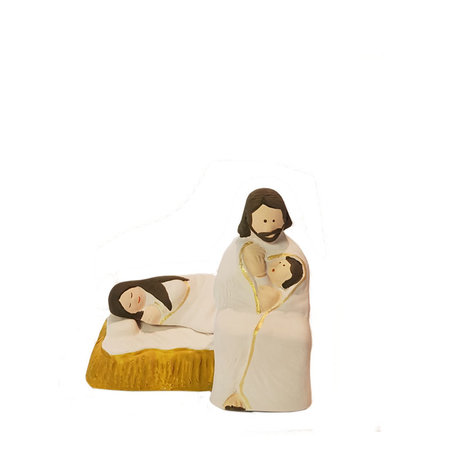 Kerstgroep Maria op bed