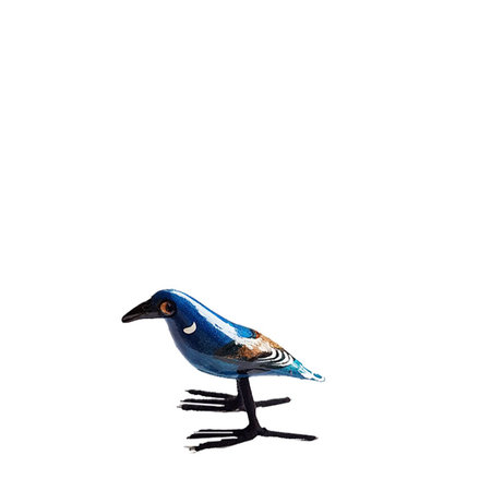 Troostvogel staand blauw S