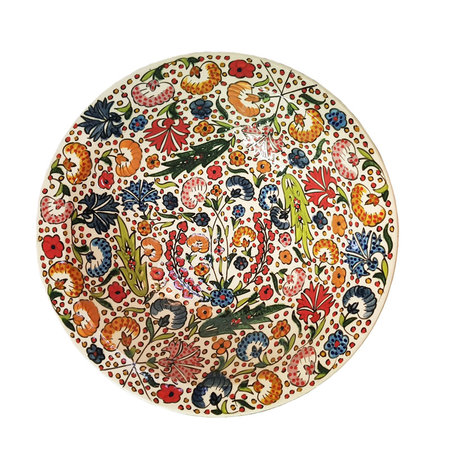 Tunesische schaal bloemen 40 cm