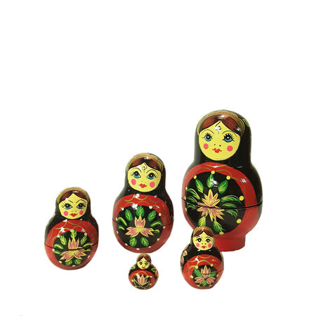 Matroesjka Zwart-Rood Design