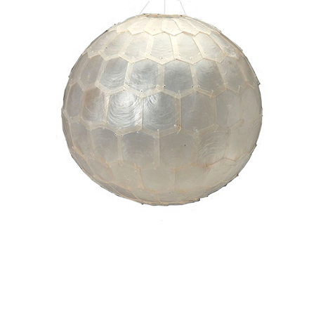 Lamp capiz rond/bol 20 cm