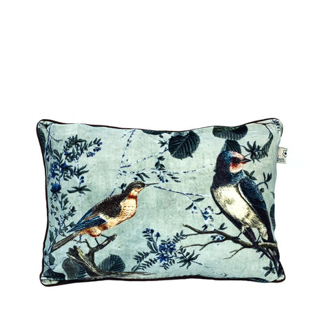 Kussen birdy blue