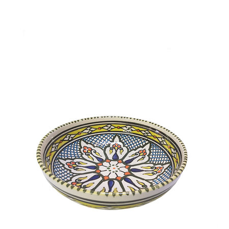 Tunesisch schaal Dina geel groen 20 cm