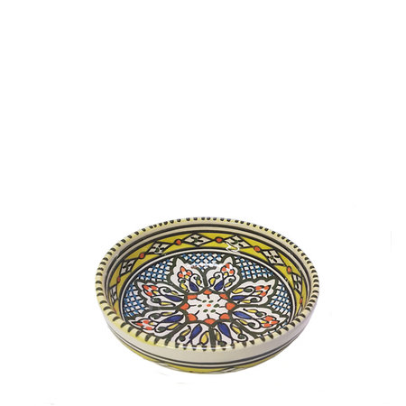 Tunesisch schaal Dina geel groen 15 cm