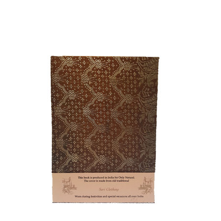 Notitieboek Sari M bruin zilver