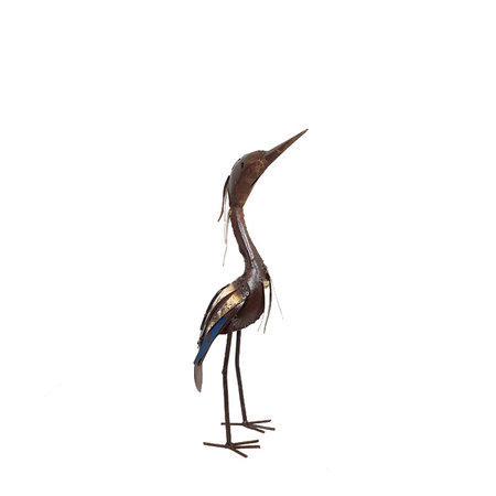 Scrapmetal reiger blauw en wit S