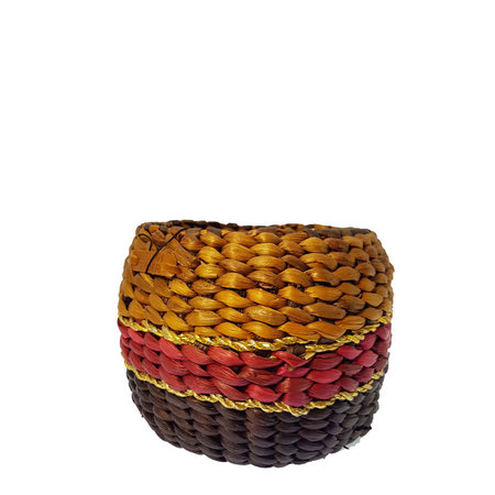 Mand colour block basket brown-M