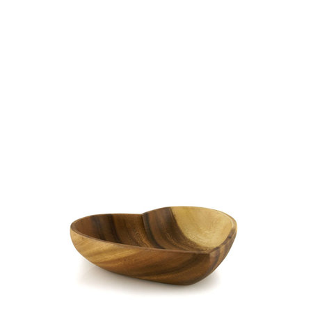 Schaal hout hart diep 16 cm