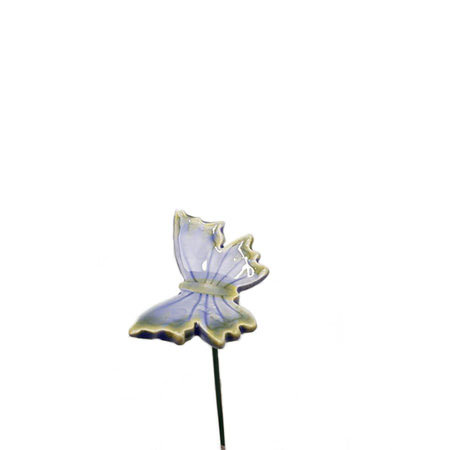 Vlinder keramiek licht blauw