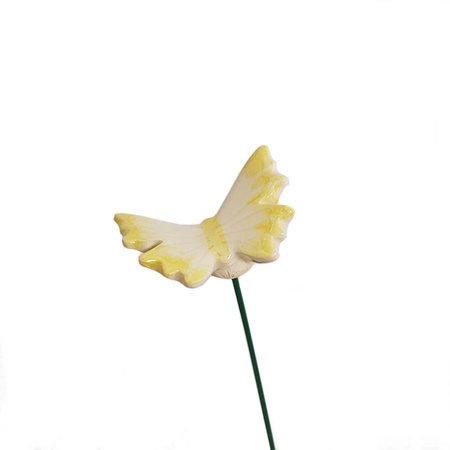 Vlinder keramiek wit