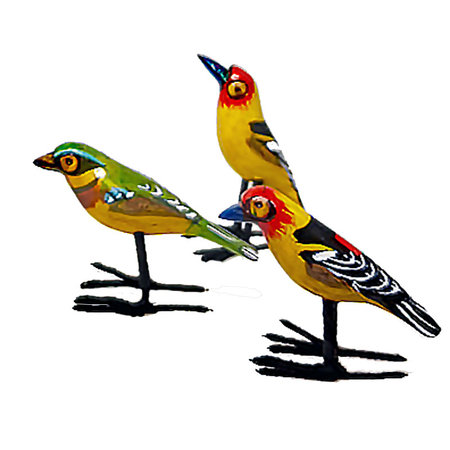 Troostvogel staand geel S