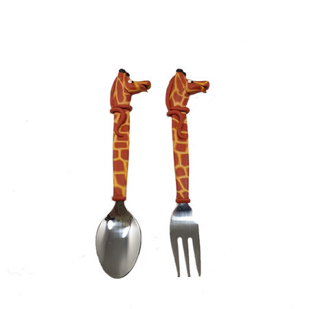 Kinderbestek Fimo giraffe (nr. 6)