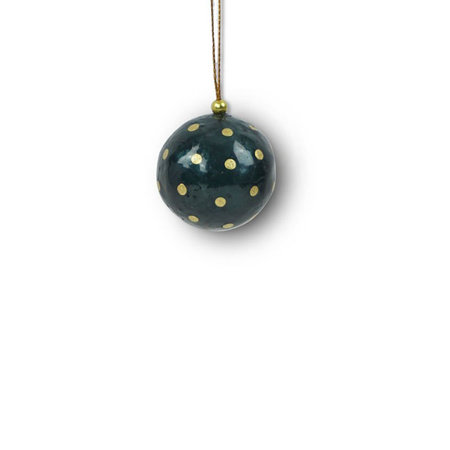 Kerstbal capiz antraciet 3 cm