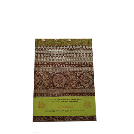 Sari bound notebook L groen goud