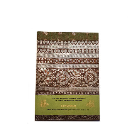 Sari bound notebook L groen goud