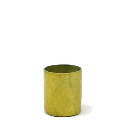Sfeerlicht/ vaasje capiz bamboo olive green