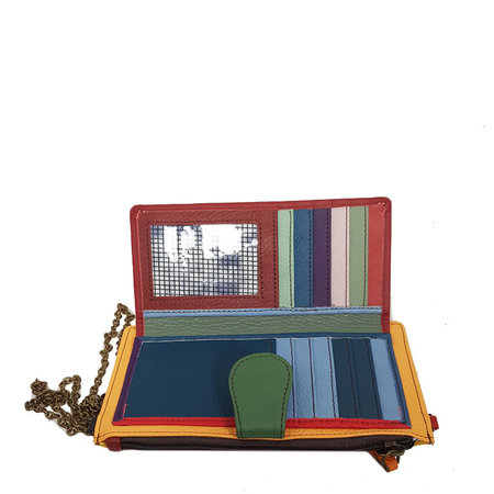 Portemonnee leer rood