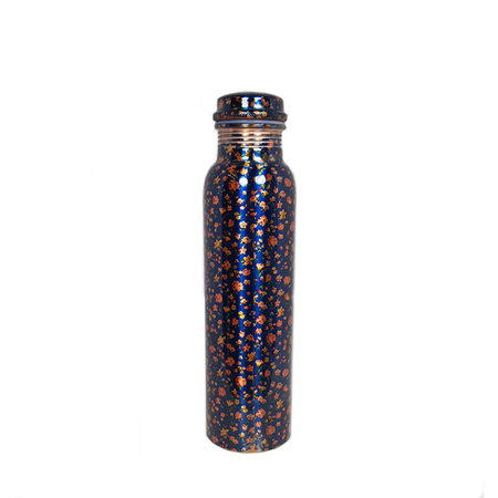 Koperen fles blauw