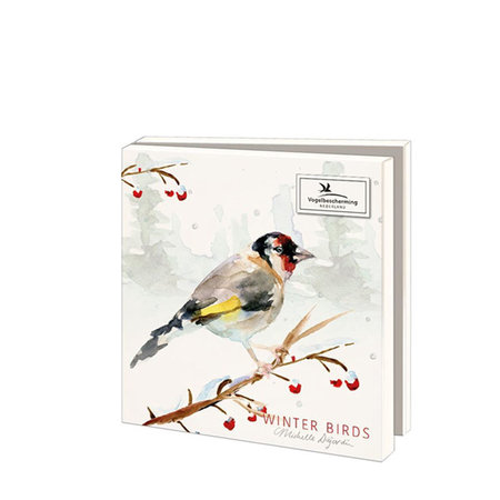 Kaartenmapje winterbirds Dujardin