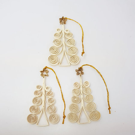 Kerstbomen karton hangend