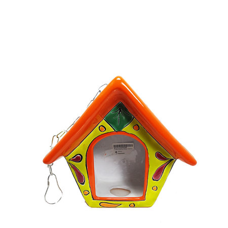 Vogelhuis keramiek dolores geelgroen
