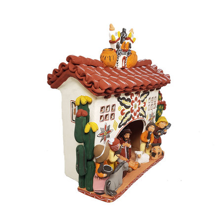 Kerstgroep aardewerk huis Peru