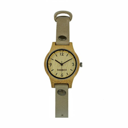 Horloge bamboe S taupe (4)